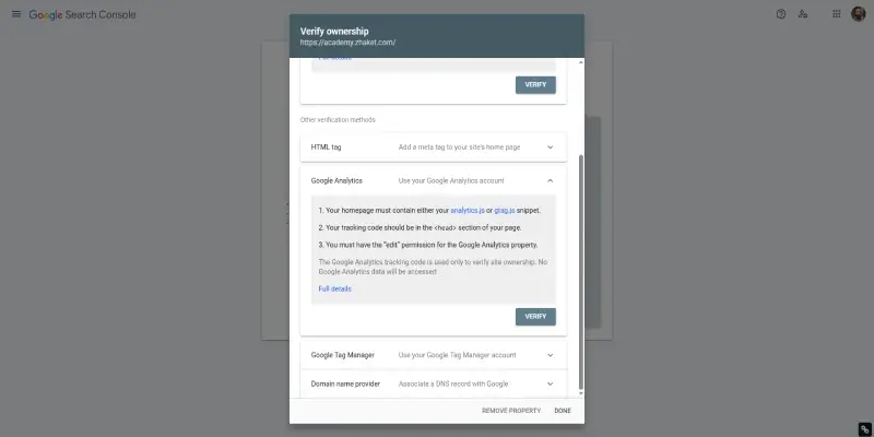 ثبت سایت در سرچ کنسول با آنالیتیکس