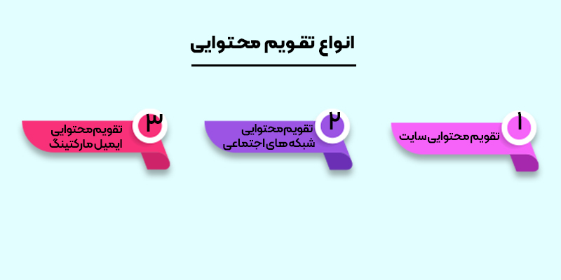 انواع تقویم محتوایی