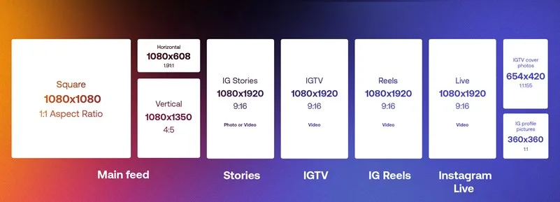 ابعاد ویدئو در اینستاگرام